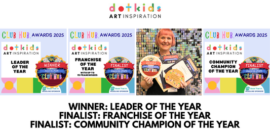 Dot Kids Founder Julie Bevan Wins Leader of the Year at The Club Hub Awards, And is a Finalist for Franchise of the Year & Community Champion of the Year!