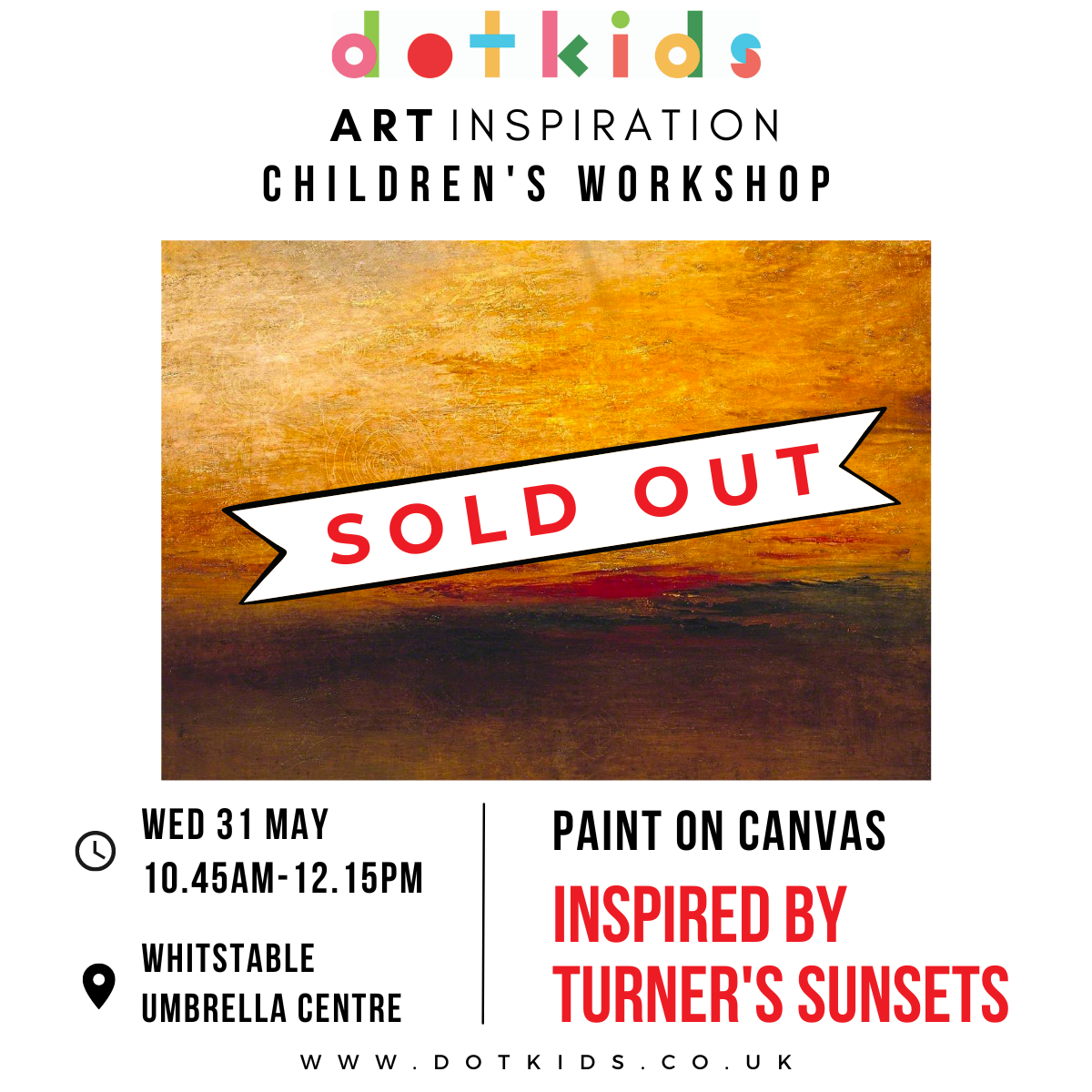 Turner's Sunsets Art Inspiration Workshop For Children