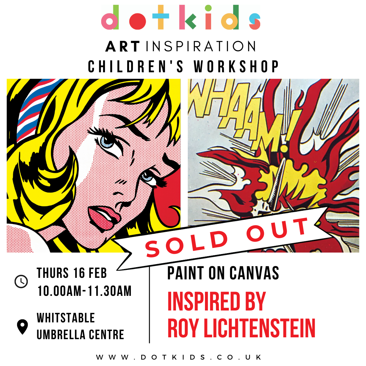 Roy Lichtenstein Art Inspiration Workshop For Children