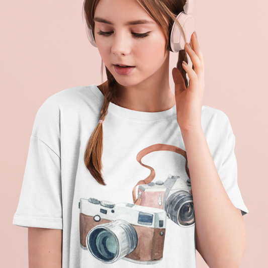 VINTAGE CAMERA Organic T-shirt - White