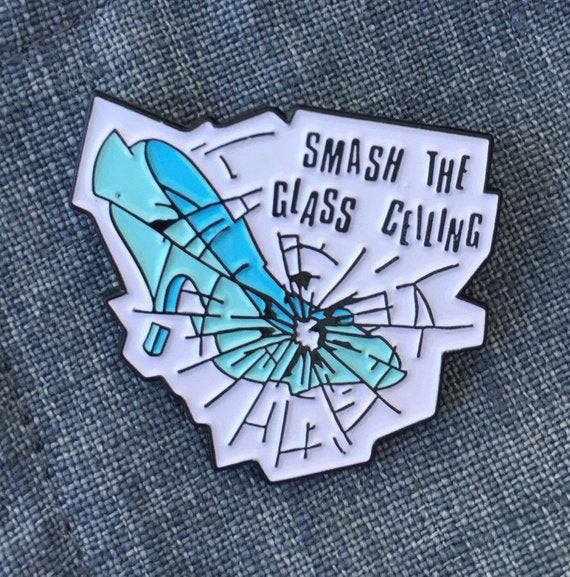 Smash The Class Ceiling Enamel Pin - Dot Kids Ltd