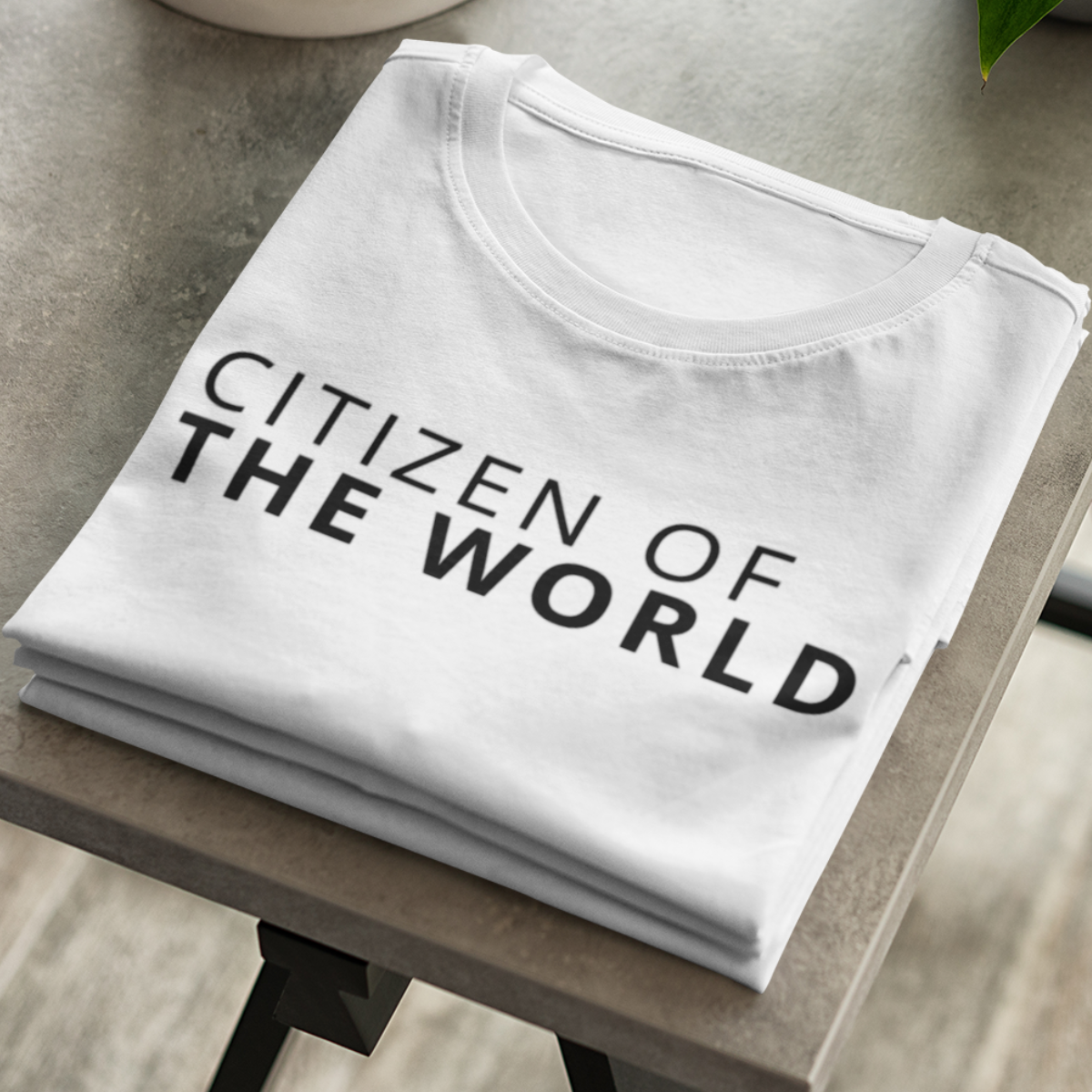 CITIZEN OF THE WORLD Organic Kids T-Shirt - Black on White