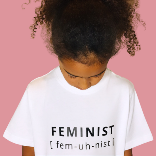 FEMINIST Kids Organic T-shirt - Black On White