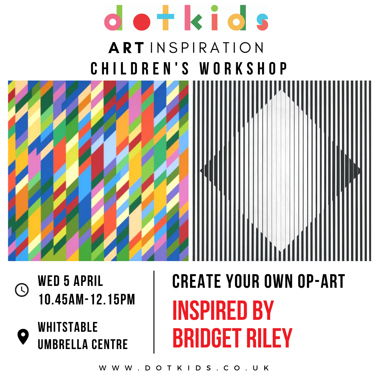 Bridget Riley Art Inspiration Workshop For Children – Dot Kids Ltd