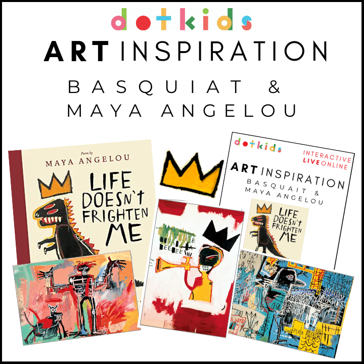 Art Inspiration Gift Box & On-Demand Workshop: Maya Angelou & Jean-Michel Basquiat