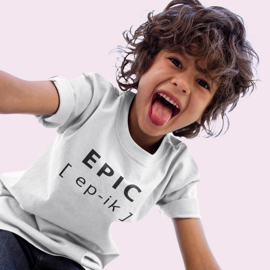 EPIC Organic Kids T-Shirt - Black on White