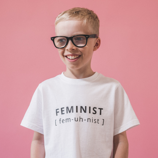 FEMINIST Kids Organic T-shirt - Black On White