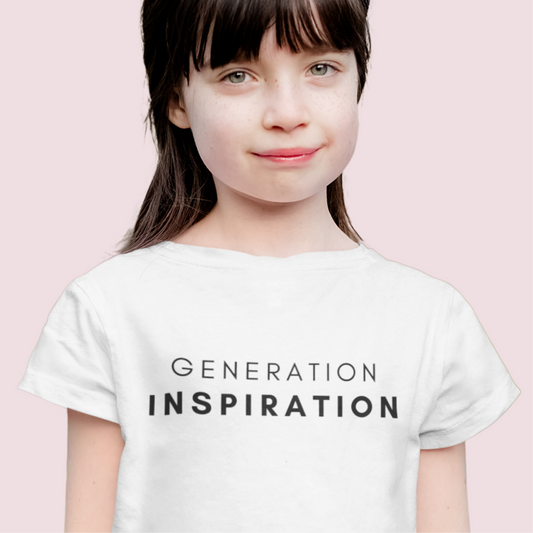 GENERATION INSPIRATION Organic Kids T-Shirt - Black on White