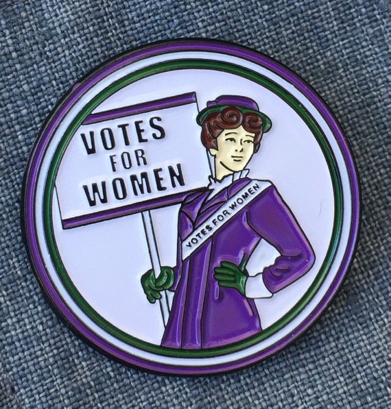 Votes For Women Suffragette Enamel Pin - Dot Kids Ltd